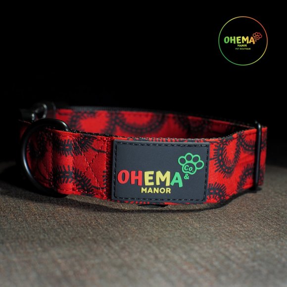 Onyx (African Print) Dog Collars - Picture 1 of 5